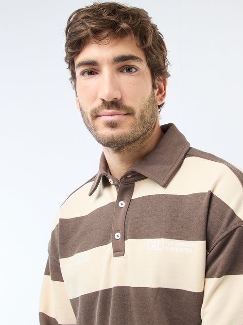 Polo stile rugby a maniche lunghe - Kiabi