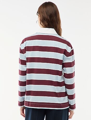 Polo stile rugby a maniche lunghe