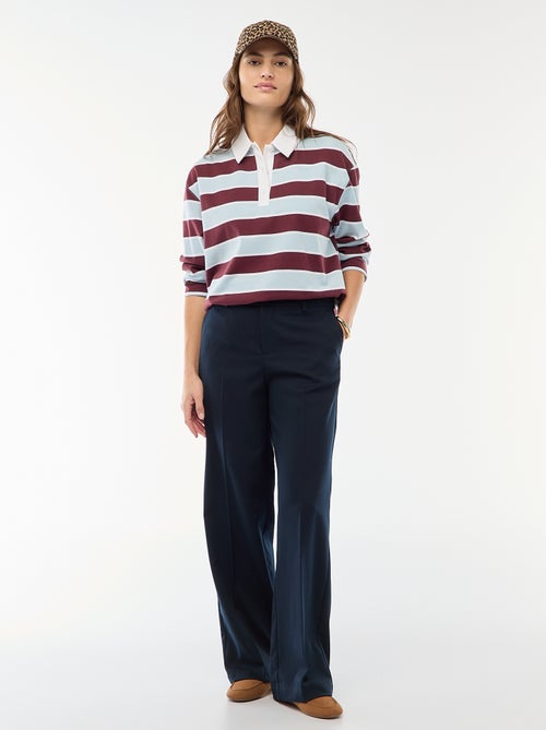 Polo stile rugby a maniche lunghe - Kiabi