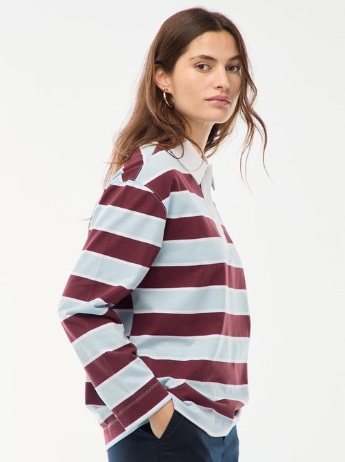 Polo stile rugby a maniche lunghe - Kiabi