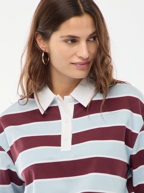 Polo stile rugby a maniche lunghe - Kiabi