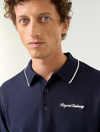 Polo stile rugby a maniche lunghe
