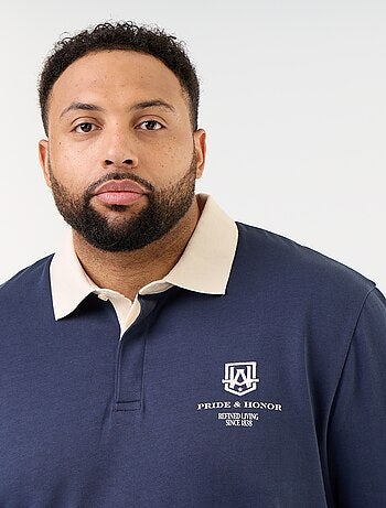 Polo stile rugby a maniche lunghe