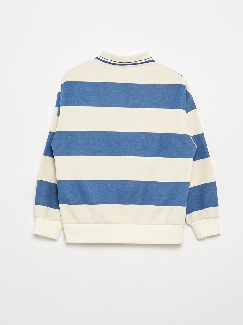 Polo stile rugby a maniche lunghe Blu - Kiabi