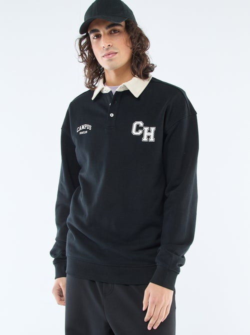 Polo stile rugby a maniche lunghe - Kiabi