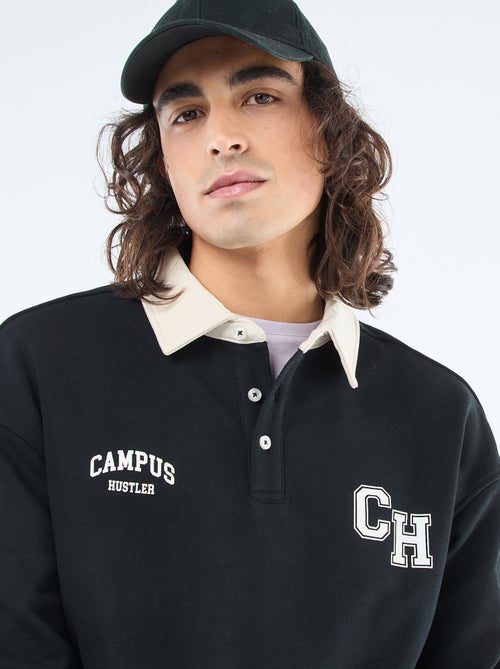 Polo stile rugby a maniche lunghe - Kiabi