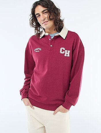 Polo stile rugby a maniche lunghe