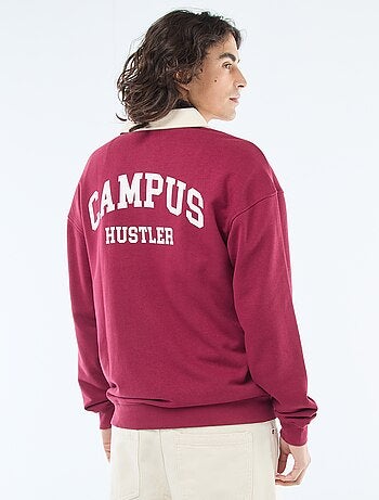 Polo stile rugby a maniche lunghe
