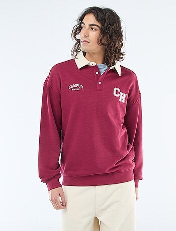 Polo stile rugby a maniche lunghe