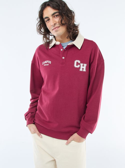 Polo stile rugby a maniche lunghe - Kiabi