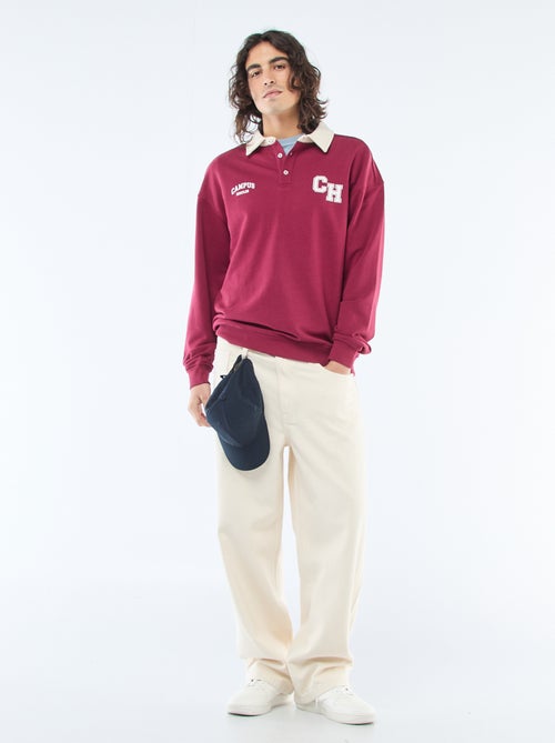 Polo stile rugby a maniche lunghe - Kiabi