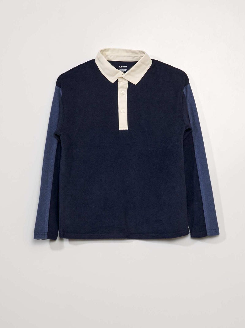 Polo stile rugby blu - Kiabi