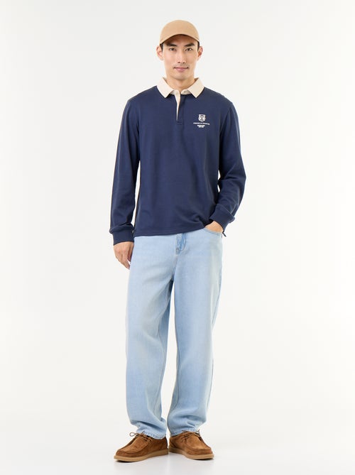 Polo stile rugby con scritte ricamate - Kiabi Polo stile rugby con scritte ricamate - Kiabi