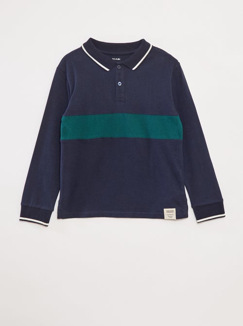 Polo stile rugby in maglia jersey - Kiabi