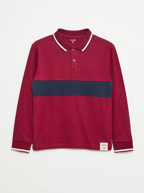 Polo stile rugby in maglia jersey - Kiabi