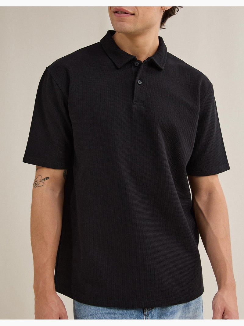 Polo strutturata, MO Fashion Nero - Kiabi