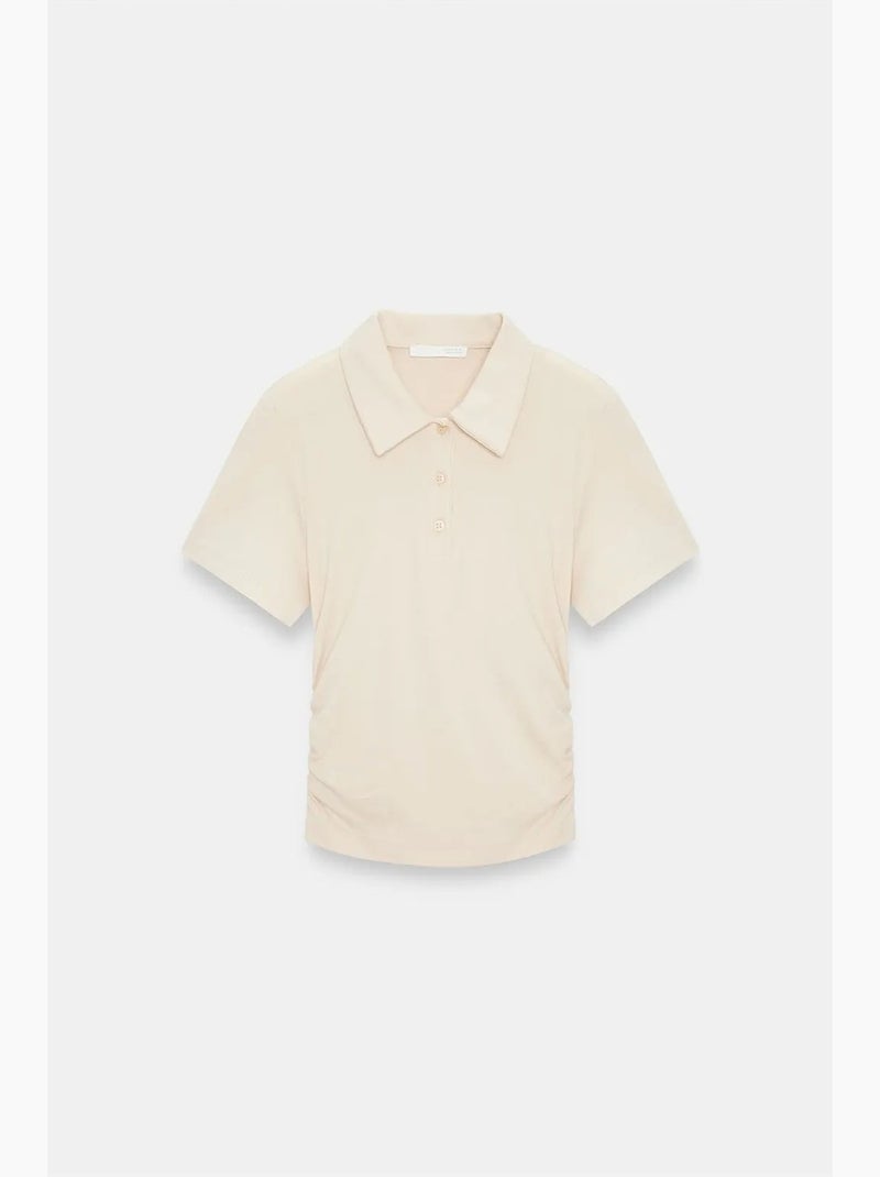 Polo t-shirt cropped da donna slim fit dilvin Beige argilla - Kiabi