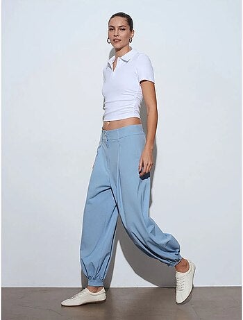 Polo t-shirt cropped da donna slim fit dilvin
