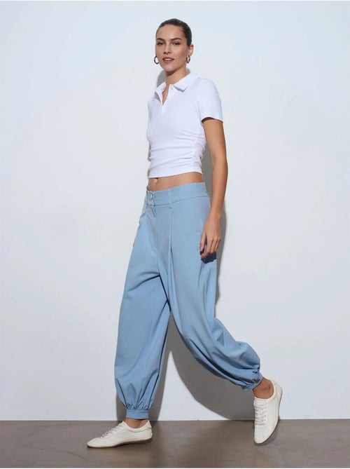 Polo t-shirt cropped da donna slim fit dilvin - Kiabi Polo t-shirt cropped da donna slim fit dilvin - Kiabi