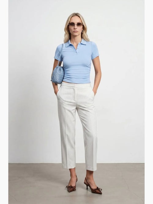 Polo t-shirt cropped da donna slim fit dilvin - Kiabi Polo t-shirt cropped da donna slim fit dilvin - Kiabi