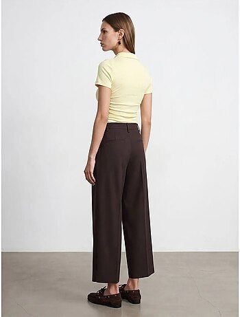 Polo t-shirt cropped da donna slim fit dilvin