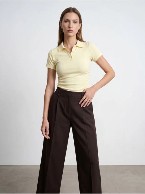 Polo t-shirt cropped da donna slim fit dilvin - Kiabi Polo t-shirt cropped da donna slim fit dilvin - Kiabi