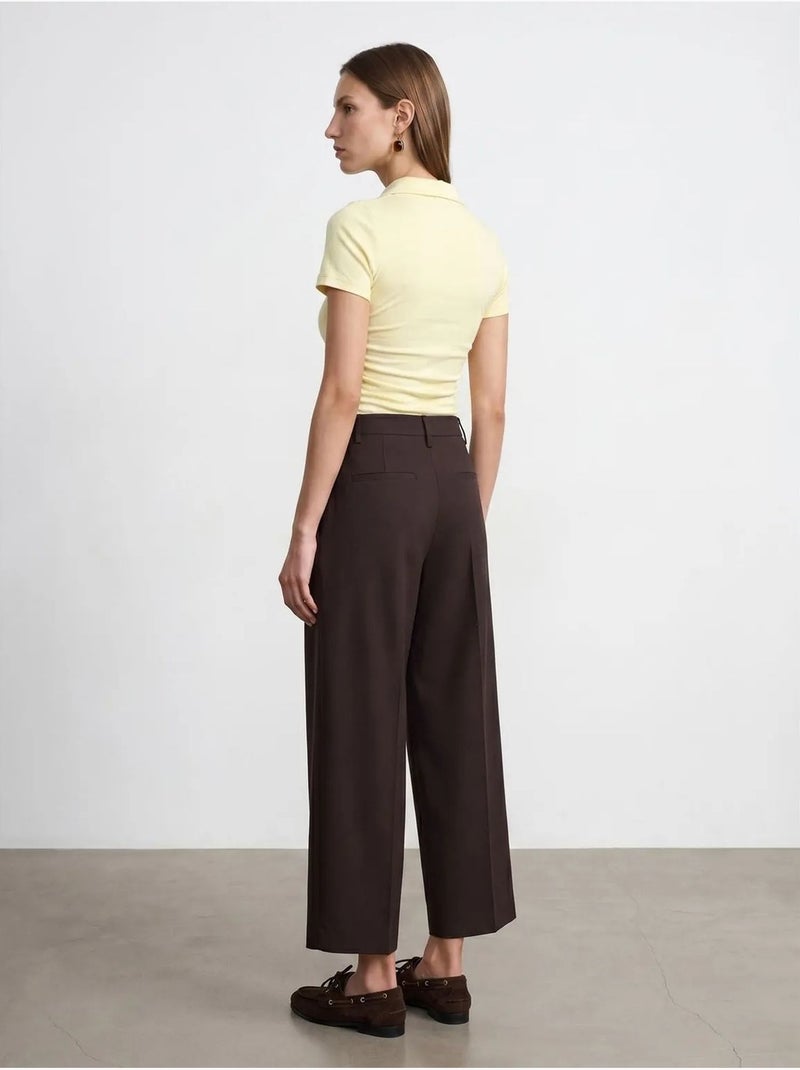 Polo t-shirt cropped da donna slim fit dilvin Giallo limone - Kiabi