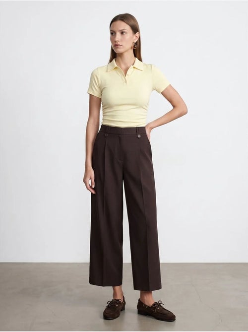 Polo t-shirt cropped da donna slim fit dilvin - Kiabi Polo t-shirt cropped da donna slim fit dilvin - Kiabi