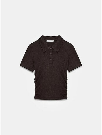 Polo t-shirt cropped da donna slim fit dilvin