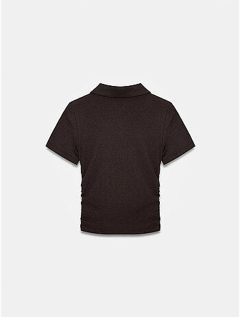 Polo t-shirt cropped da donna slim fit dilvin