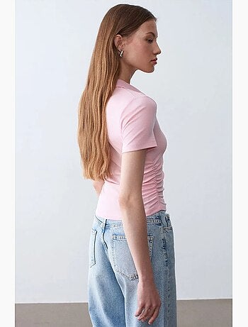 Polo t-shirt cropped da donna slim fit dilvin