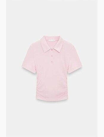 Polo t-shirt cropped da donna slim fit dilvin