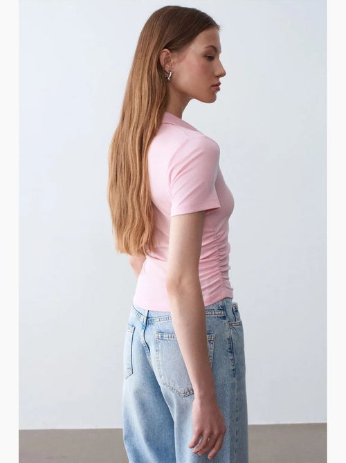 Polo t-shirt cropped da donna slim fit dilvin - Kiabi Polo t-shirt cropped da donna slim fit dilvin - Kiabi