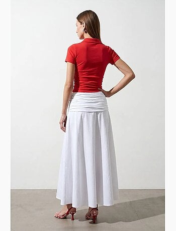 Polo t-shirt cropped da donna slim fit dilvin
