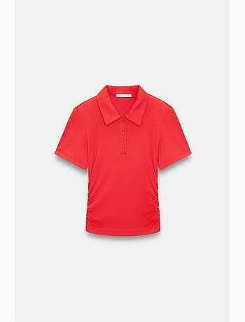 Polo t-shirt cropped da donna slim fit dilvin
