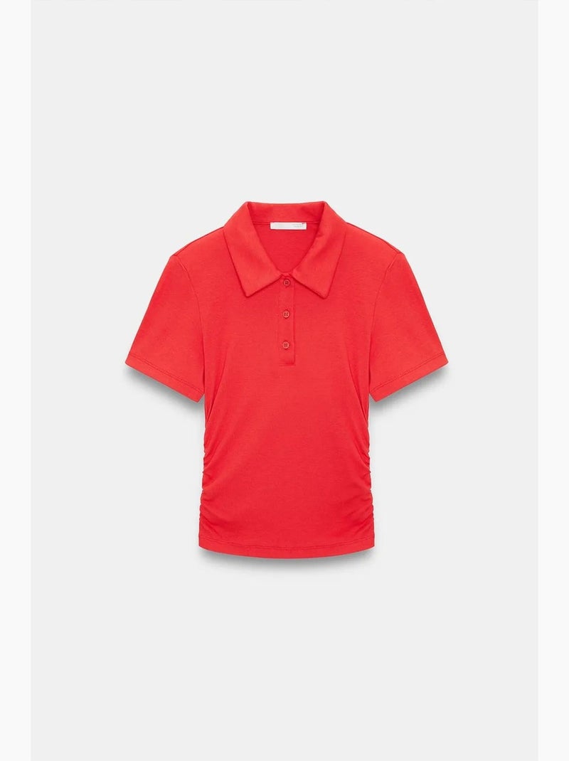 Polo t-shirt cropped da donna slim fit dilvin Rosso - Kiabi