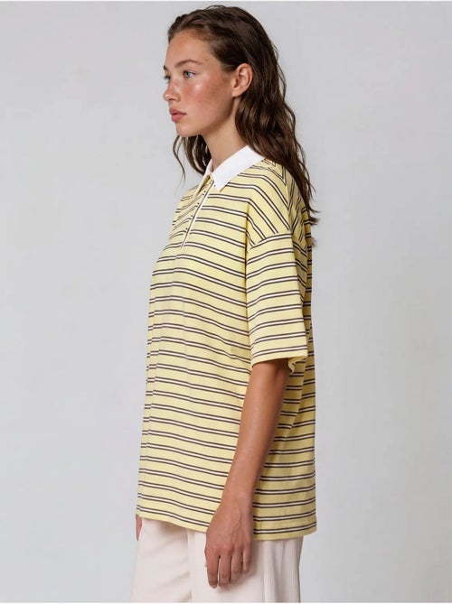Polo t-shirt da donna in cotone a righe busem - Kiabi Polo t-shirt da donna in cotone a righe busem - Kiabi