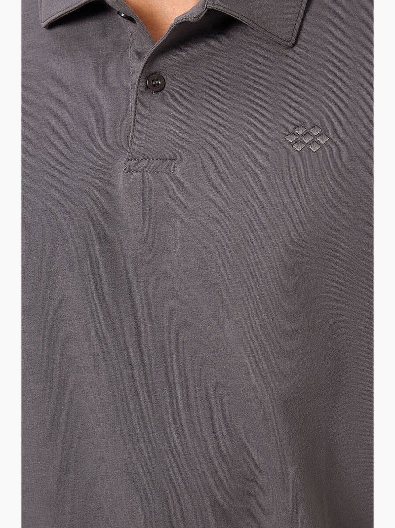 Polo t-shirt da uomo in cotone ed elastan tommy Grigio medio - Kiabi