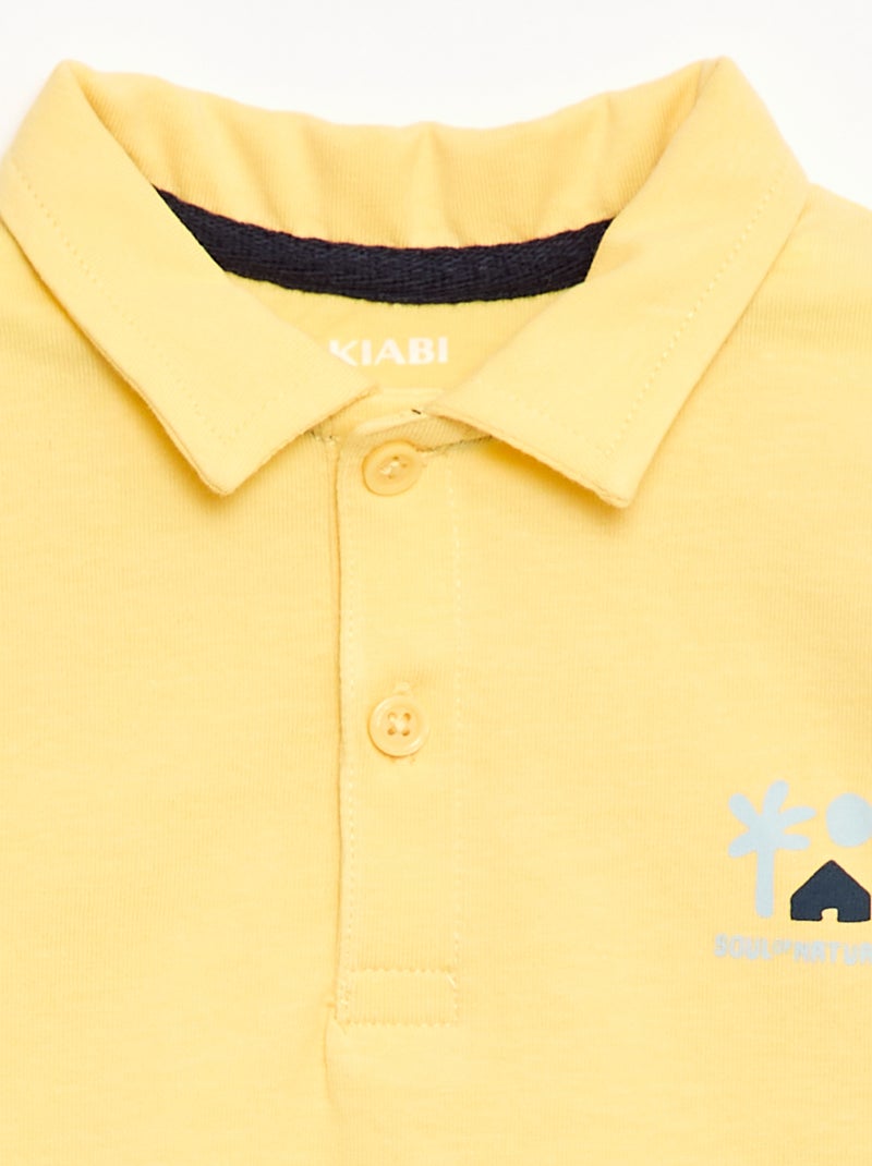 Polo t-shirt stampata Giallo - Kiabi