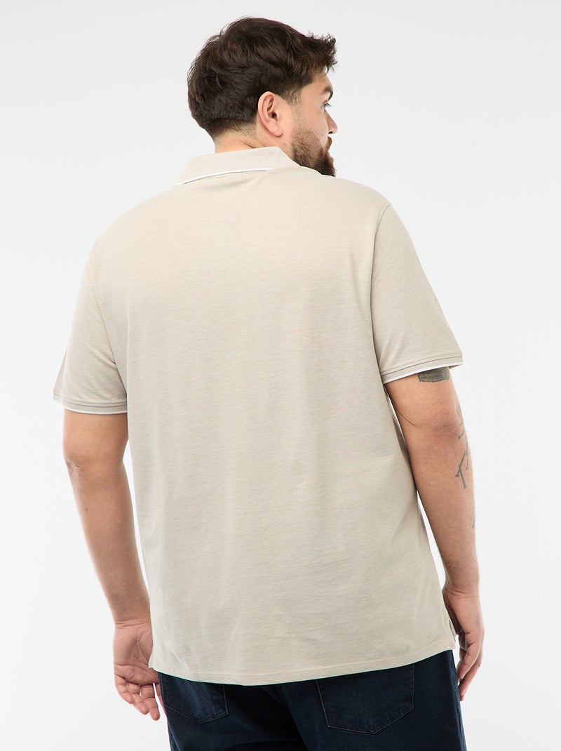 Polo taglio regular Beige - Kiabi