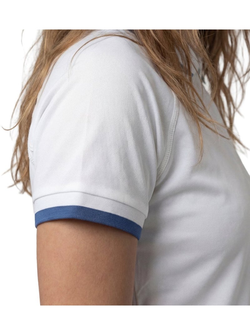 Polo tennis tecnica mezza zip donna tennis donna player-w Bianco - Kiabi