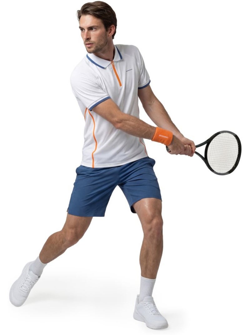 Polo tennis tecnica mezza zip uomo tennis uomo player Bianco - Kiabi