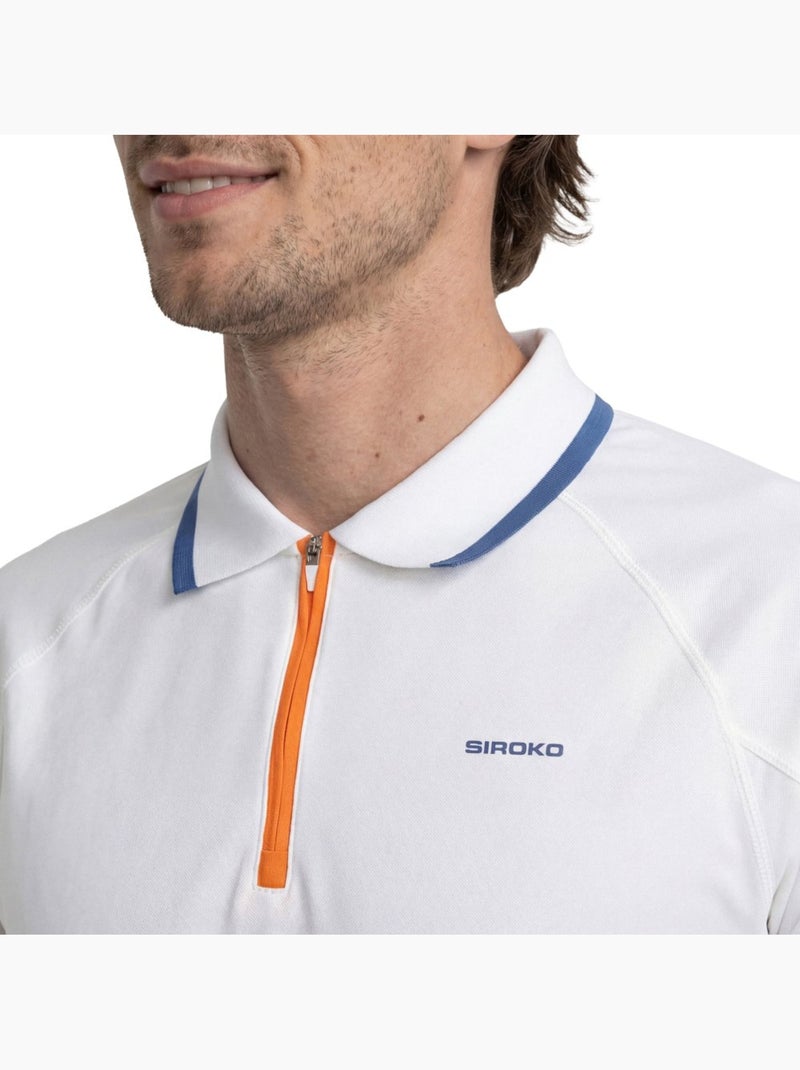 Polo tennis tecnica mezza zip uomo tennis uomo player Bianco - Kiabi