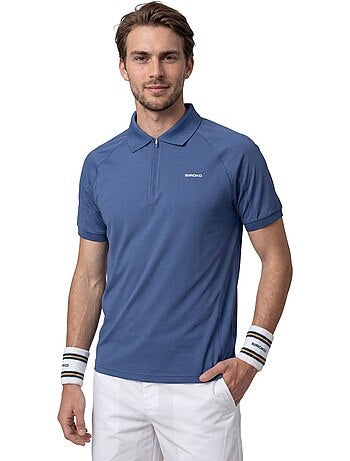 Polo tennis tecnica mezza zip uomo tennis uomo player navy