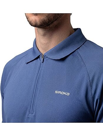 Polo tennis tecnica mezza zip uomo tennis uomo player navy