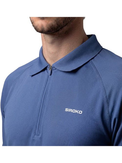 Polo tennis tecnica mezza zip uomo tennis uomo player navy - Kiabi
