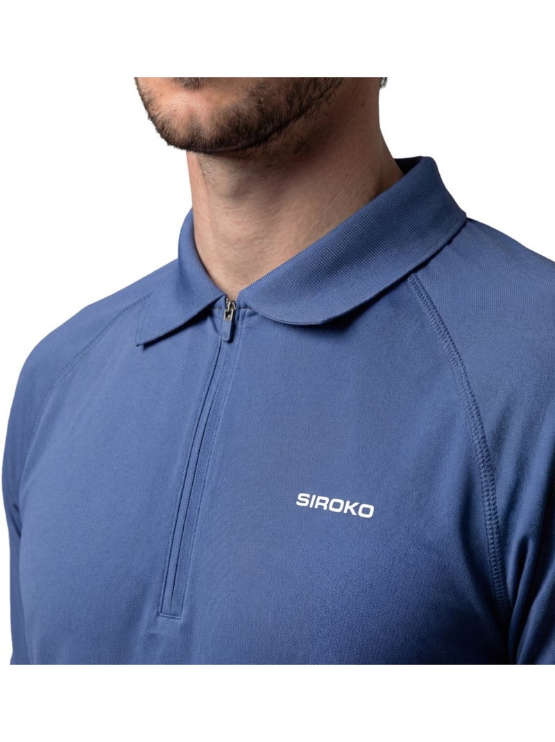 Polo tennis tecnica mezza zip uomo tennis uomo player navy Blu - Kiabi