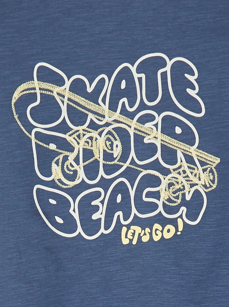 Polo tinta unita con stampa BLU - Kiabi