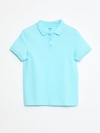 Polo tinta unita in maglia piqué