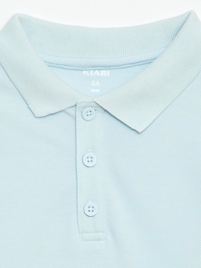 Polo tinta unita in maglia piqué Blu - Kiabi